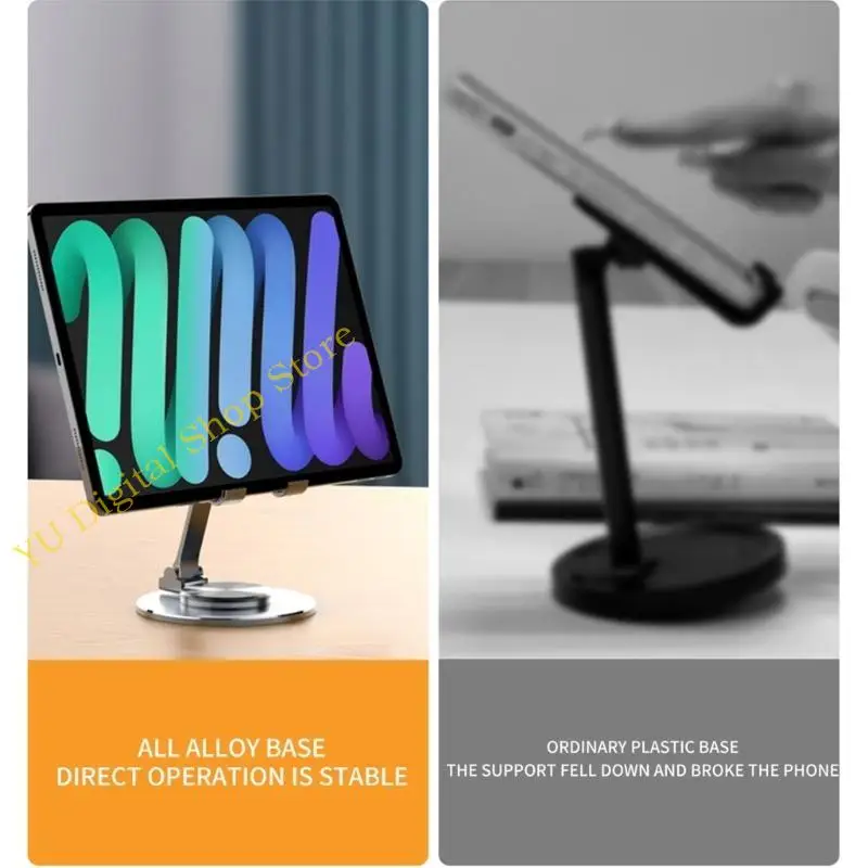 

96BA Cell Phones Stand with 360° Rotating Base Stable & Durable Tablet Mount Durable