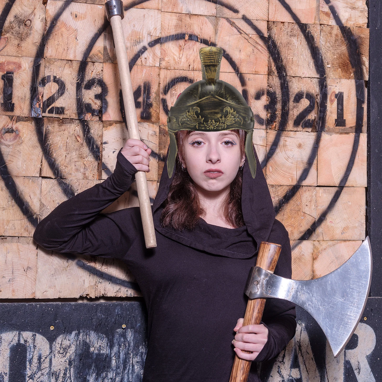 

Roman Soldier Costume Viking Cosplay Party Headwear Soldier Hat Prop For Adults Carnival