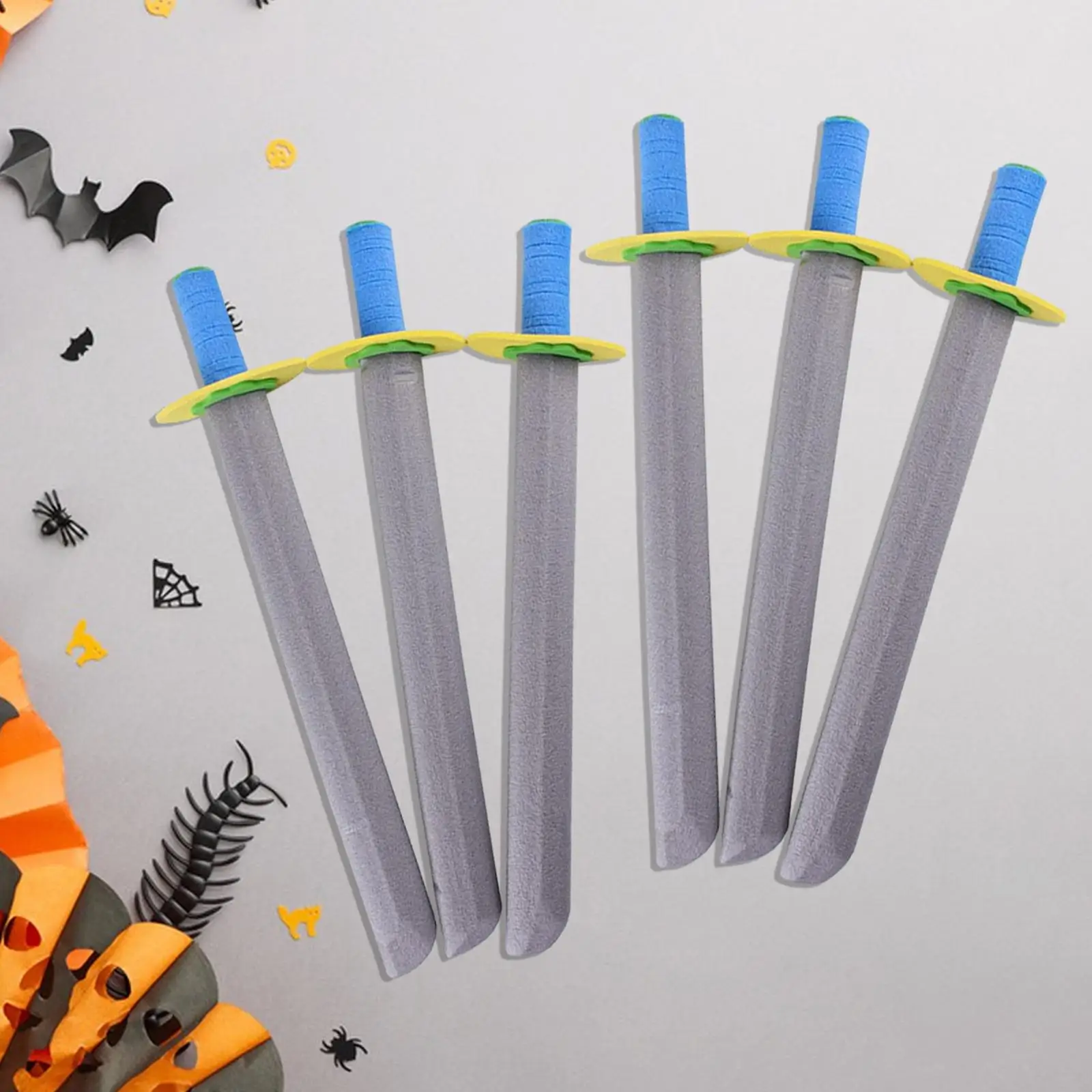 6Pcs Halloween Props Knives Foam Knight Knives Toy for Birthday Supplies