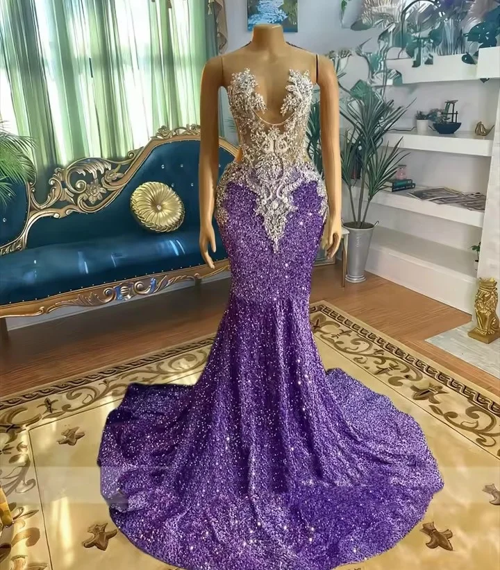 

Вечернее платье Gala Attire: роскошное выпускное платье 2026, праздничное платье на день рождения, роскошное платье с бахромой и стразами, вечерние платья-русалки на заказ