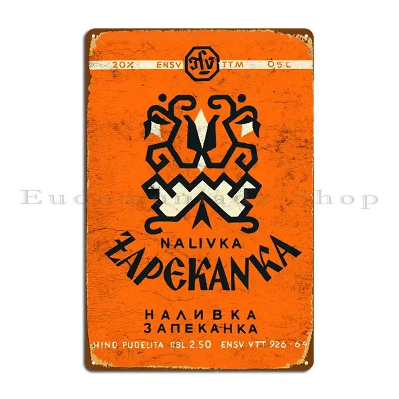 Soviet Era Faded Style _ Vintage Soviet Nalivka Vodka Label Metal Sign Iron Club Wall Cave Personalized Tin Sign Poster