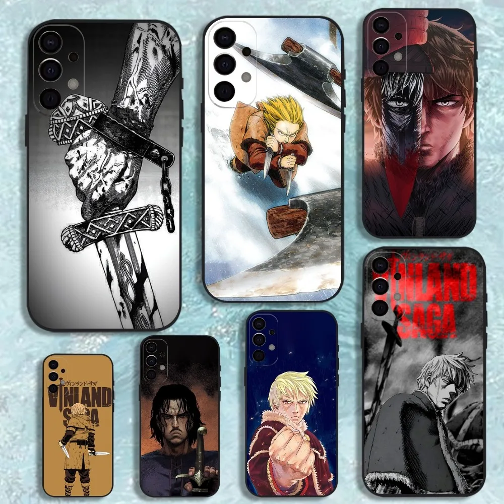 

V-Vinland S-Sagas Manga Phone Case For Samsung S25,S24,S21,S22,S23,S30,Ultra,S20,Plus,Fe,Lite,Note,10,9,5G Black Cover