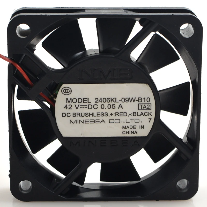 

NEW ORIGINAL 2406KL-09W-B10 42V 0.05A 6015 60*60*15mm COOLING FAN RADIATOR