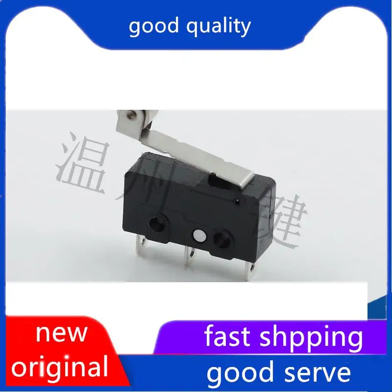 10pcs original new JL024-3 Medium Microsoft Mouse Switch Rectangular Inching Button with Micro Iron Wheel and Pressure Handle