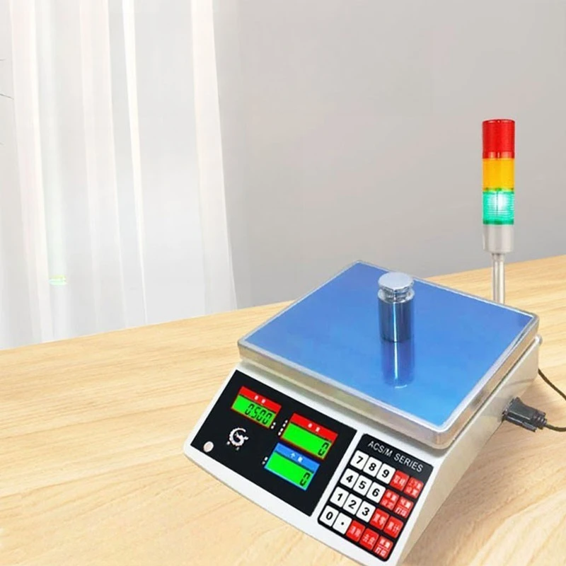 

Upper and lower limit alarm Electronic scale Counting and weighing Sound and light warning High precision weighing table