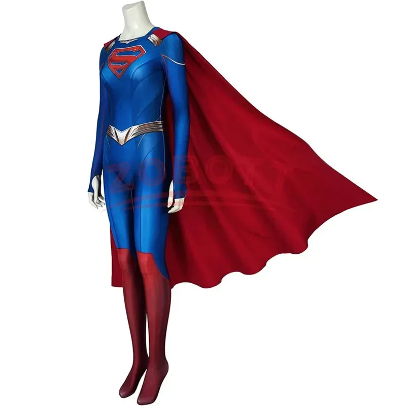 OP01 خارقة تأثيري الأزرق ارتداءها SuperWomen Zentai ازياء Womloak SuperGirl كوس بذلة السروال القصير ملابس الكبار دور 6Gd @!