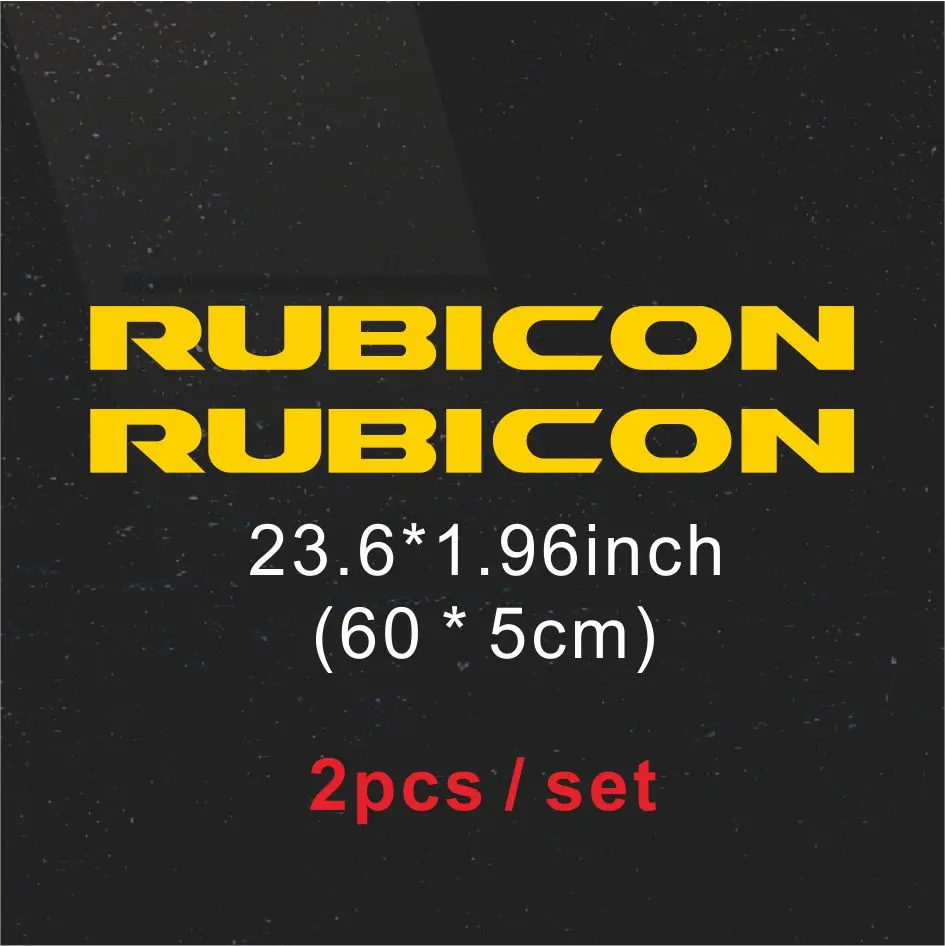 

2 Pcs Engine Cover Side Hood Sticker Rubicon Unlimited Reflective Vinyl Decal For Jeep Wrangler JK JL TJ YJ CJ JLU Gladiator JT