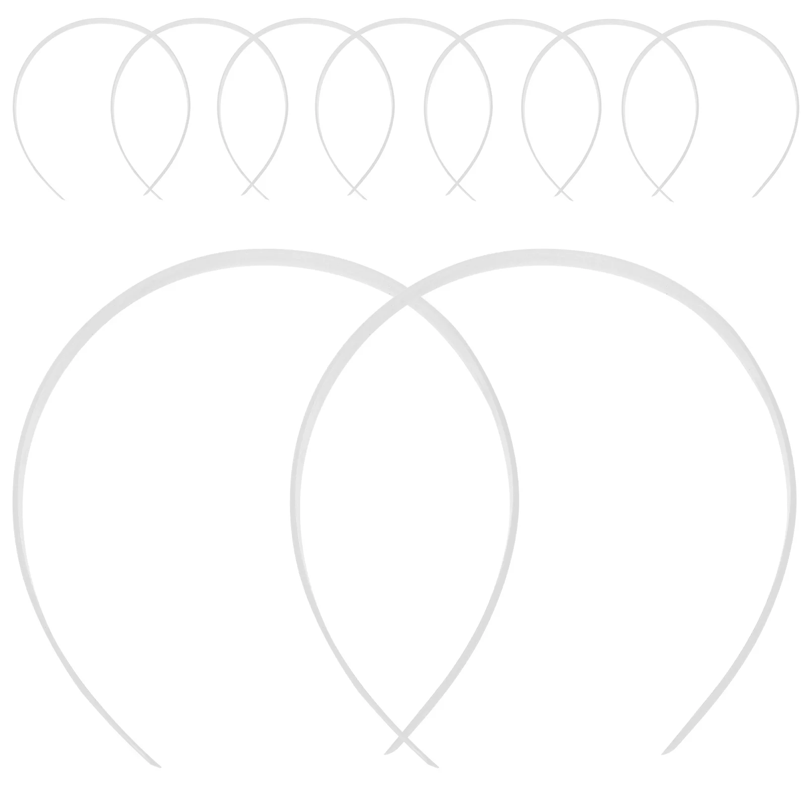 12 pezzi di plastica semplici fasce magre bianche accessori per capelli fai da te per le donne nastro artigianale avvolgere il lavaggio del viso trucco matrimonio