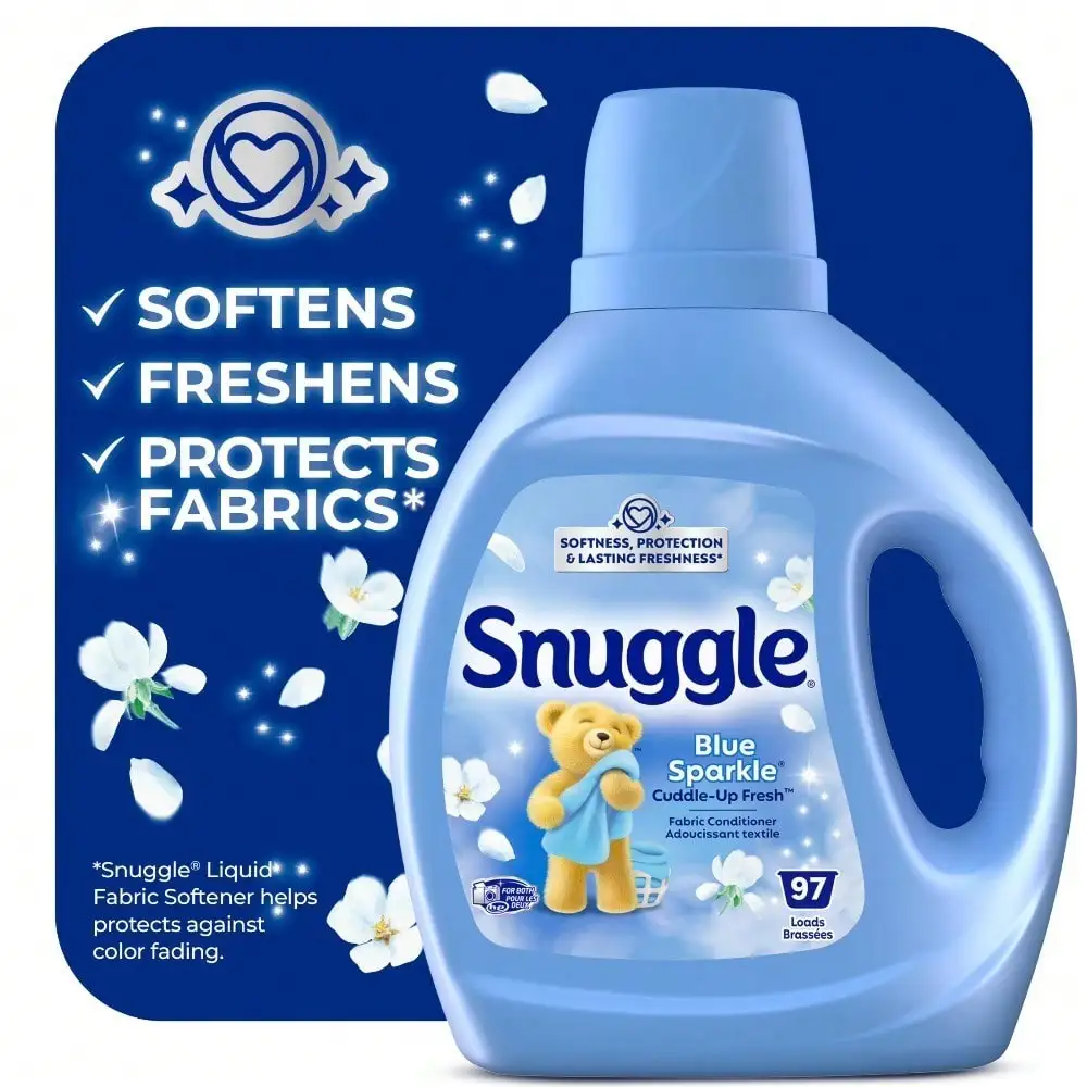 Liquid Fabric Softener, Blue Sparkle, 66 oz,  97 Loads