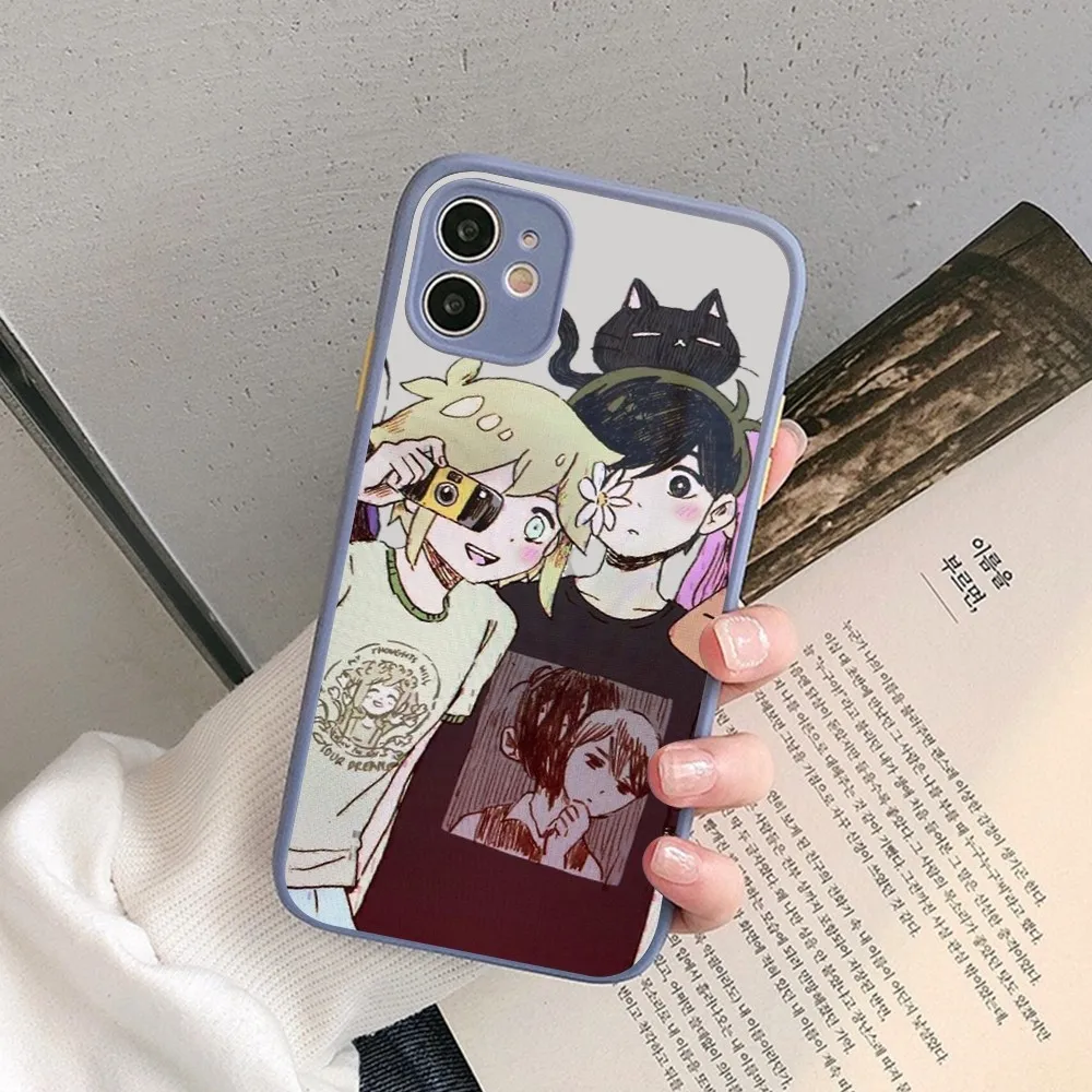 Game Omori cartoon Phone Case for iPhone 14 11 12 13 Mini Pro Max 8 7 Plus X XR XS MAX Translucent Matte Cover