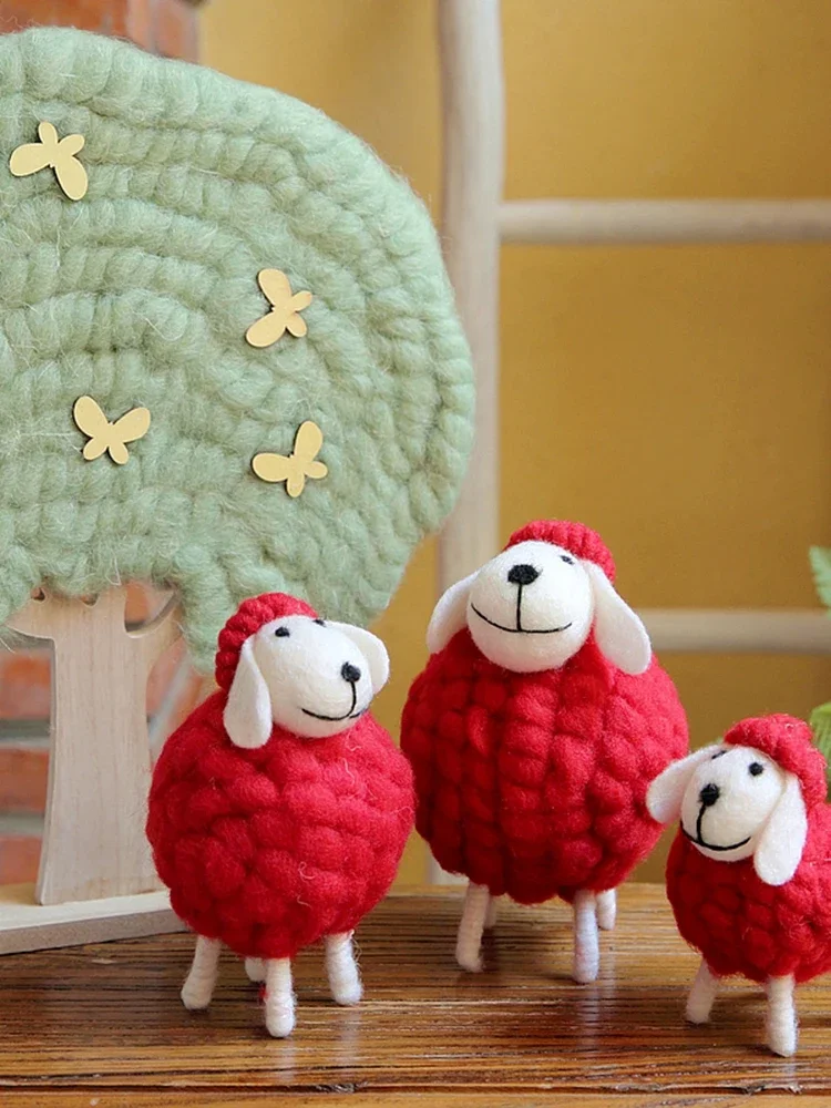 Cute curly sheep cute baby bedroom living room ornaments gifts