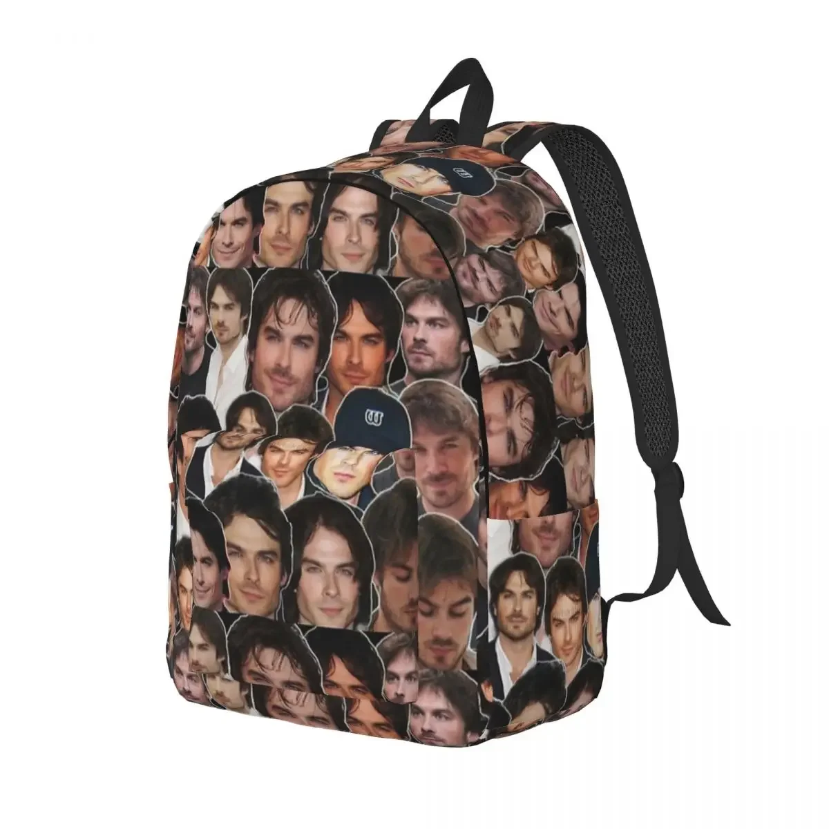 The Vampire Diaries Backpack for Men Women Caual High School Business Daypack Damon Salvatore Ian Somerhalder Canvas Bags