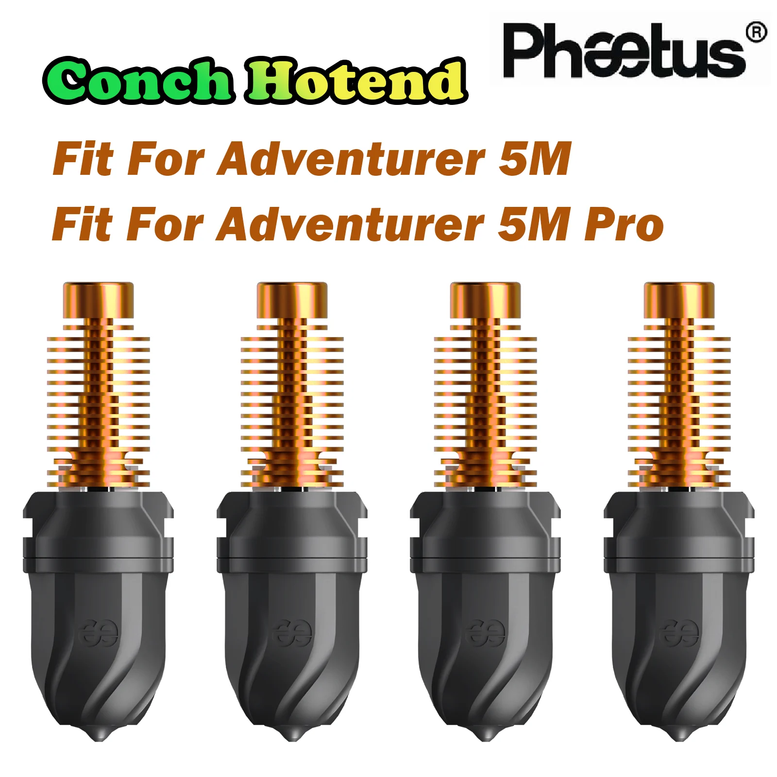 

Phaetus Hotend Conch EndCoat ™ Насадка высокого качества со съемной насадкой 0,25 0,4 0,6 0,8 мм для Flashforge Adventurer 5M 5M Pro