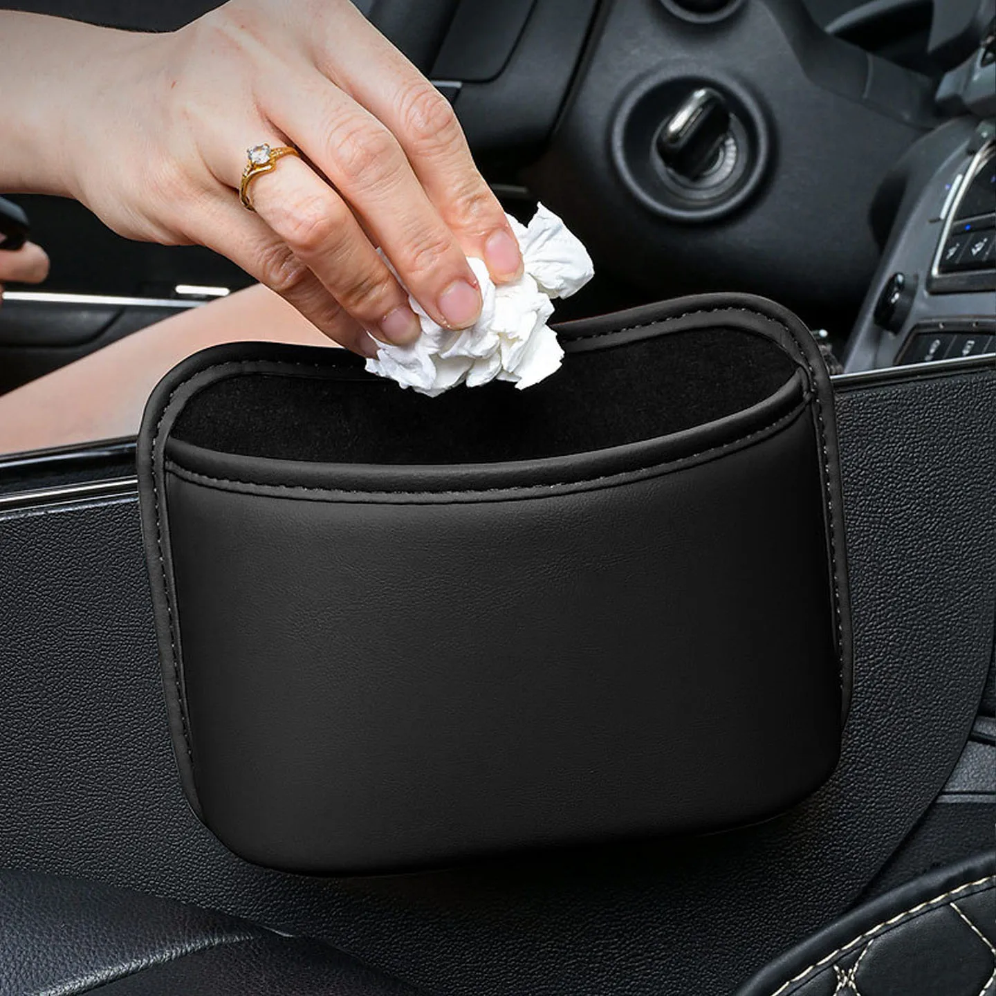 حقيبة جيب منظم السيارة لصندوق تخزين السيارة حقيبة جمع بطاقات الهاتف مفتاح لصق صندوق جيب تخزين السيارة ذاتية اللصق