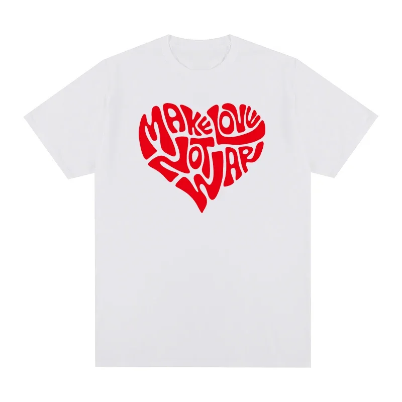 

Винтажная футболка с надписью «Make Love Not War», Хлопковая мужская футболка с принтом «Stop the Wars», новая футболка, женские топы