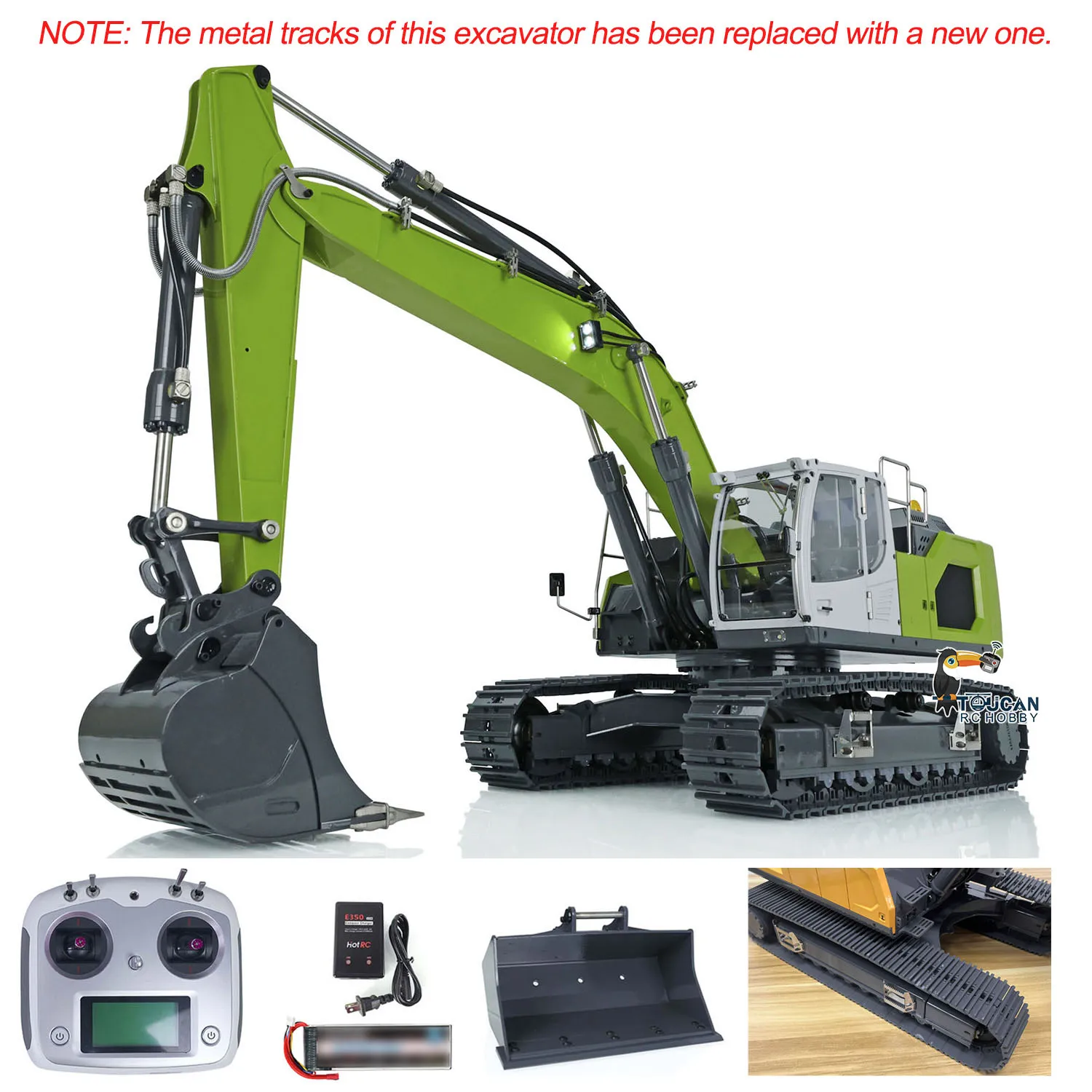 

XDRC 945 RC Hydraulic Excavator RTR 1/14 Remote Control Metal Machine Trucks Digger Construction Vehicle Toys Model THZH1434