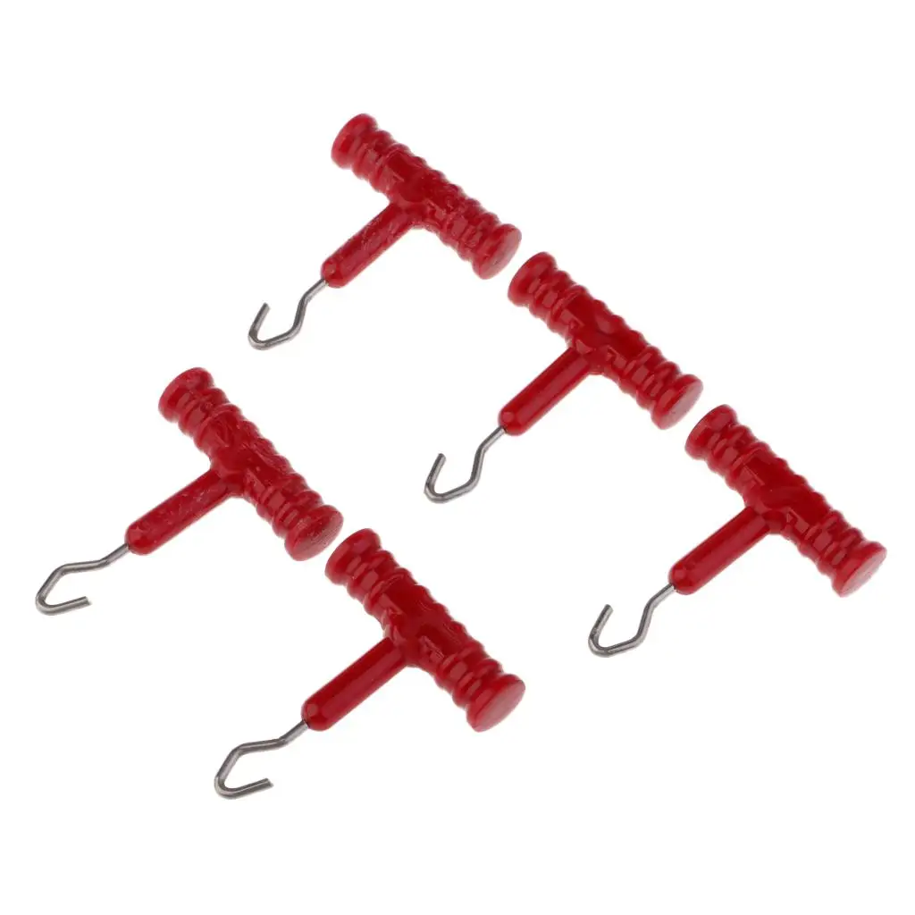 Hook Knot Tool Plastic Stainless Steel T Handle Knot Pulla Rig Making Tool for Carp Fishing Hair Rigs and Testing