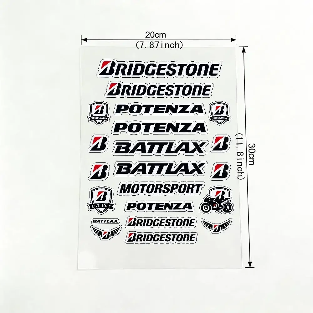 For Bridgestone Reflective Motorcycle Stickers Waterproof Vinyl Decals For Motorbike Helmet Fuel Tank Bike - view 3