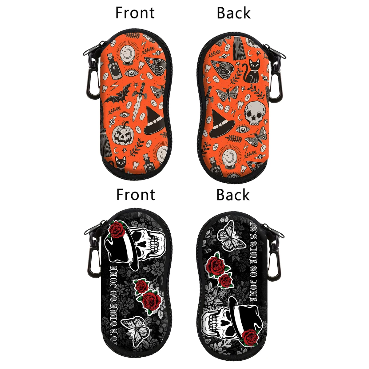 

Human Skeleton Glasses Thriller Case Glasses Protective Shell Clothing Accessories Men Women Fashion Glasses Bag Halloween Gifts