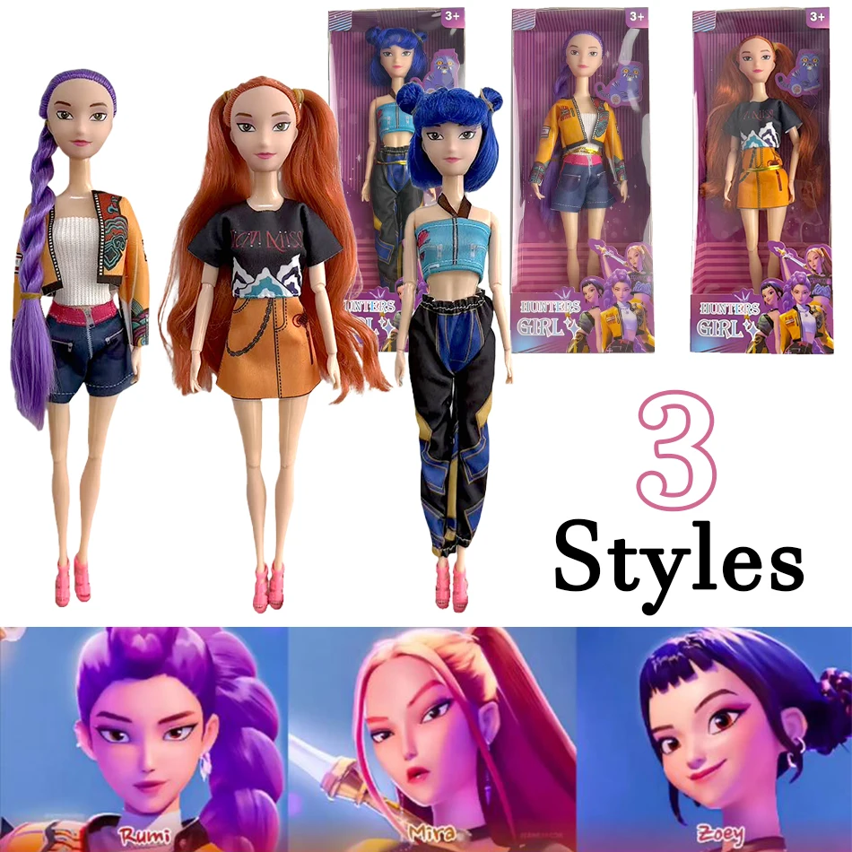 

2025 Куклы-игрушки Kpop Охотники на демонов Фигурка Игрушка Руми Мира Зои Красивая принцесса Куклы для маленьких девочек Пластиковая игрушка «сделай сам» для девочек