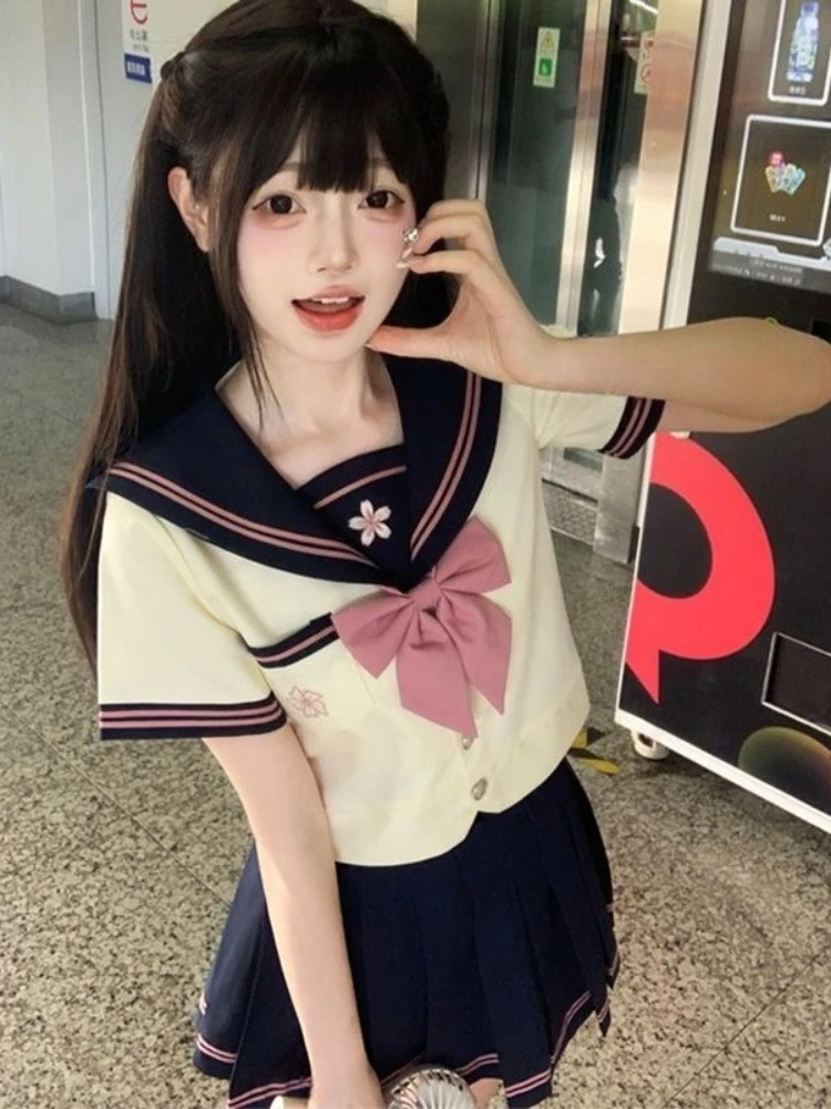 

Y2k Japanses Kawaii комплекты из двух предметов с юбкой, милая блузка с короткими рукавами + мини-юбка, вечерняя одежда, корейская мода, шик для косплея