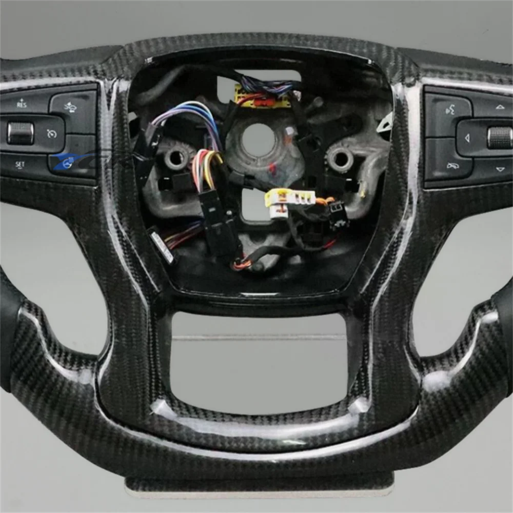 For Chevrolet Silverado 1500 with heating 2019 2020 2021 2022 2023 2024 Customized Carbon Fiber Black Leather Steering Wheel
