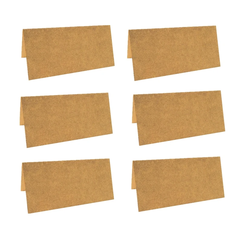 25/50pcs Kraft Paper Place Cards Wedding Decor Beautiful Sign-in Desk Name Seat Card Wholesale Reception Table White Paper Card