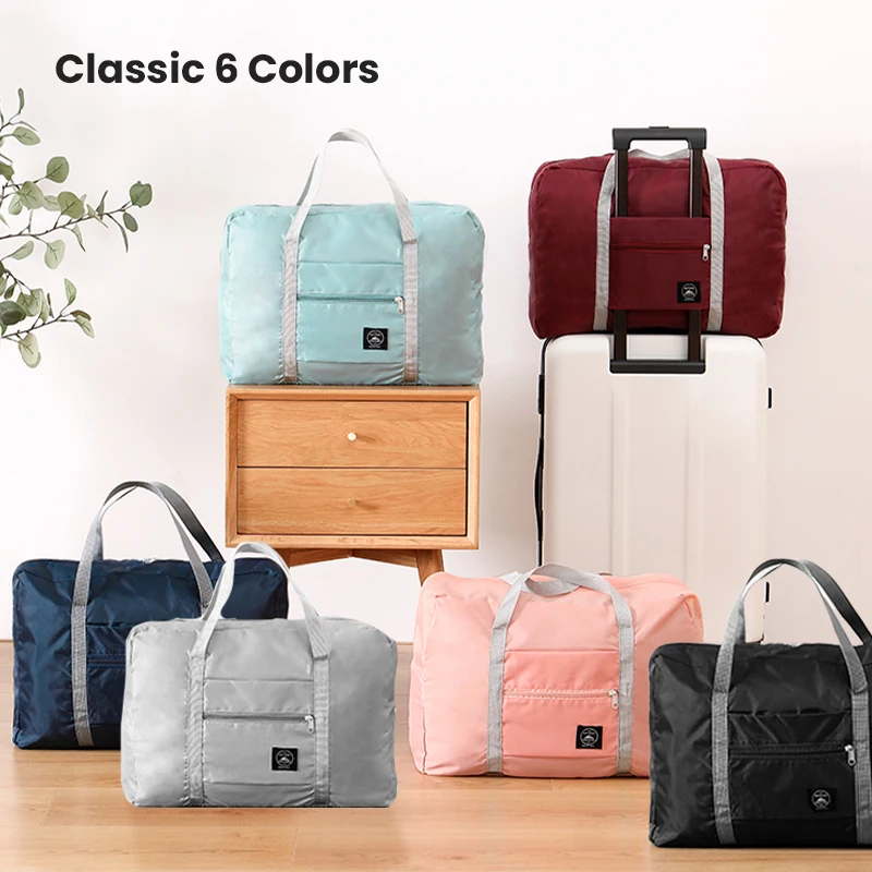 2 Pack Foldable Travel Duffel Bag for Airlines Carry on Bag Weekender Overnight Hospital Tote Bag Gym Duffel Bag Women Men