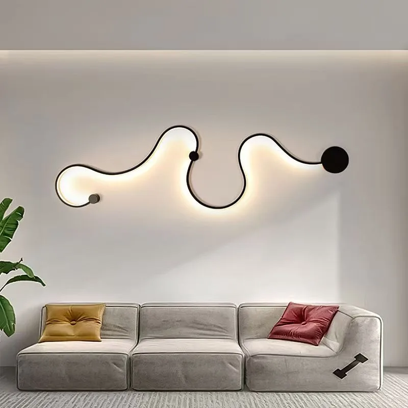 

Wall lamps, living room background, wall lamps, simple modern Nordic style, hallway hallway, decorative lights