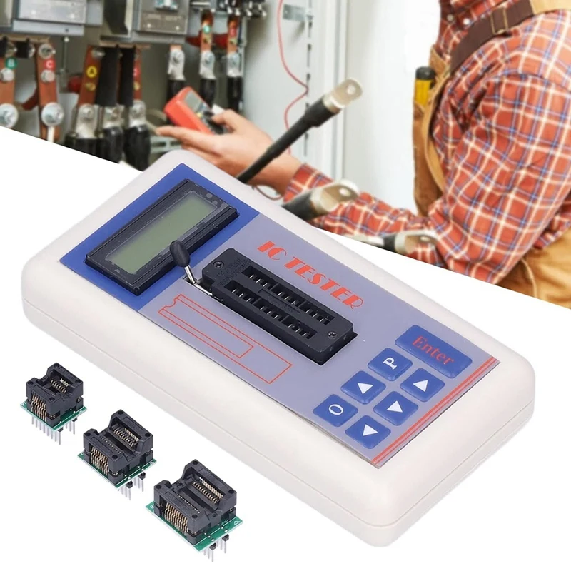 Hot Sale Integrated Circuit Tester, IC Transistor Capacitor Tester, Diode Checker Detector, With 5V 3.3V AUTO Mode
