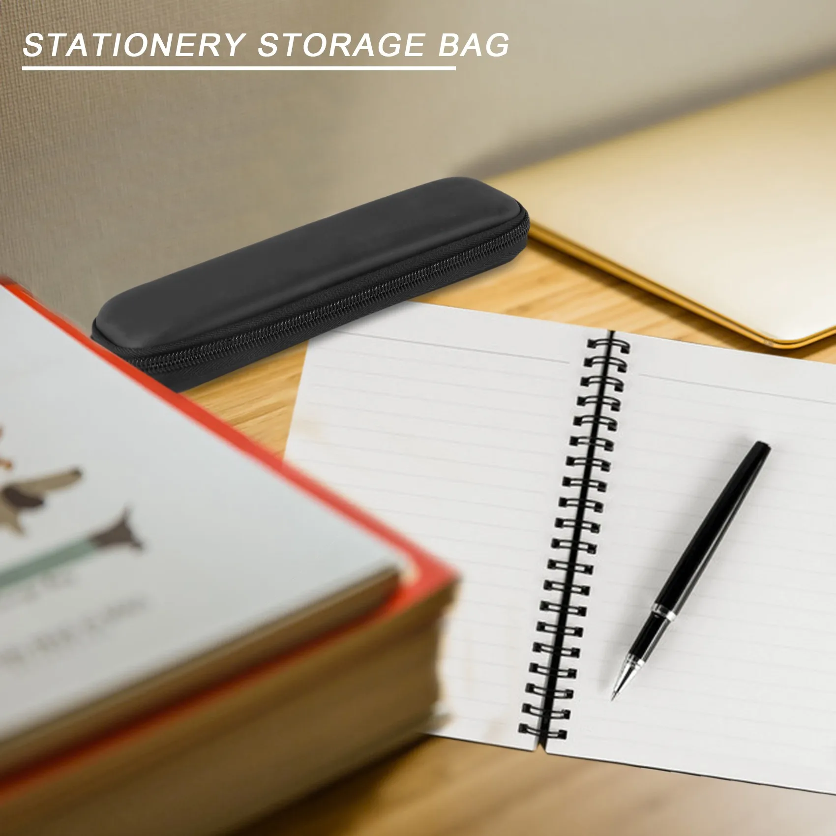 

KIKI Black EVA Hard Shell Stylus Pen Pencil Case Holder Protective Carrying Box Bag Storage Container for Pen Ballpoint