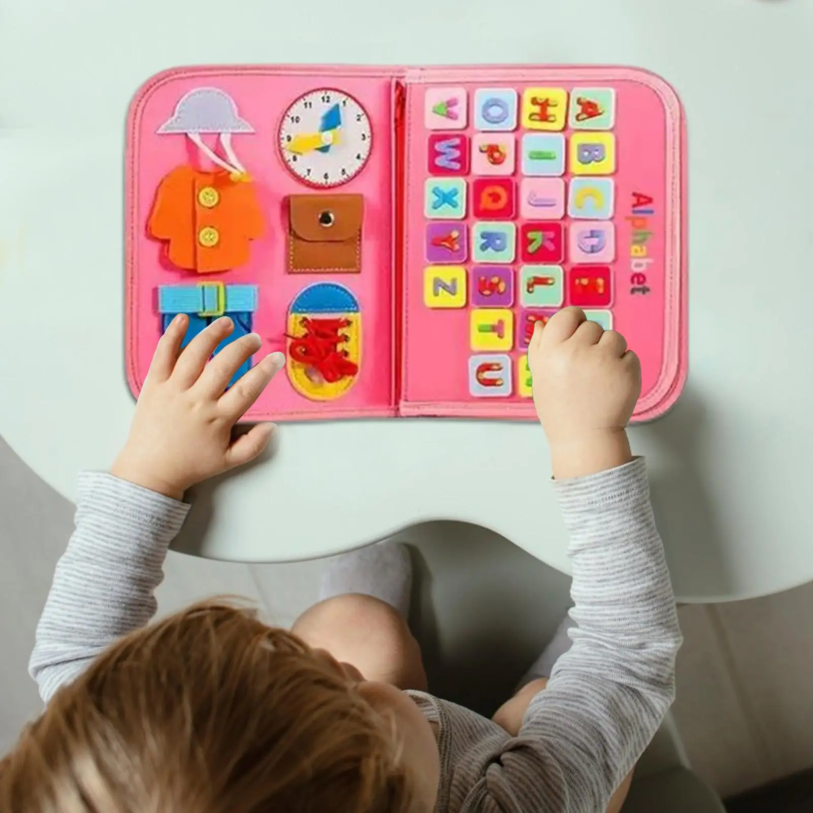 

Toddler Busy Toy Felt Book Kids Busy Game Early Education Activity Sensory Development Board For Children Preschoolers Boys