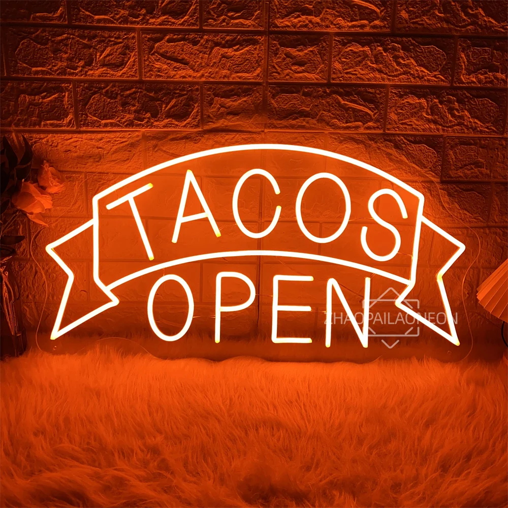 Taoos Open Neon Led Signs Beauy Room Wall Hanging Decor Bedroom Beauy Solon Decoration Neon LED Lights USB Taoos Signs