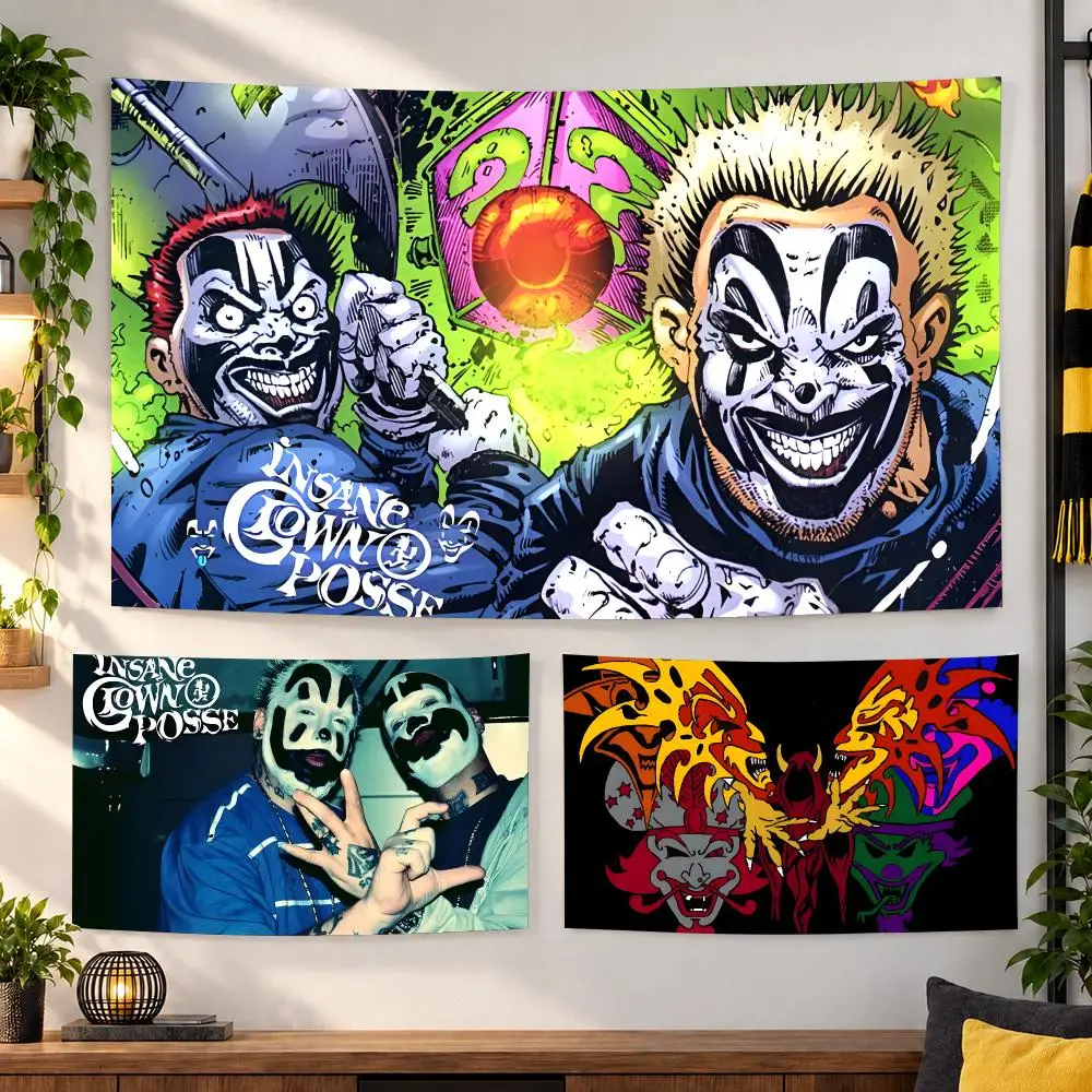 Insane Clown Posse Tapestry House Bedroom Living Bar Garden Microfiber Decoration Background