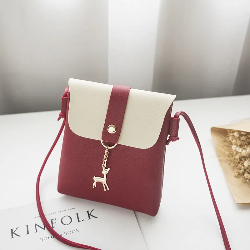 New Deer Pendant Bag Women's Single-Shoulder Crossbody Bag, Fashionable and Cute Bag, Clear and Sweet-Looking Small Bag, Stylish and Versatile Bag, Convenient and Good-Looking for Work and Shopping.