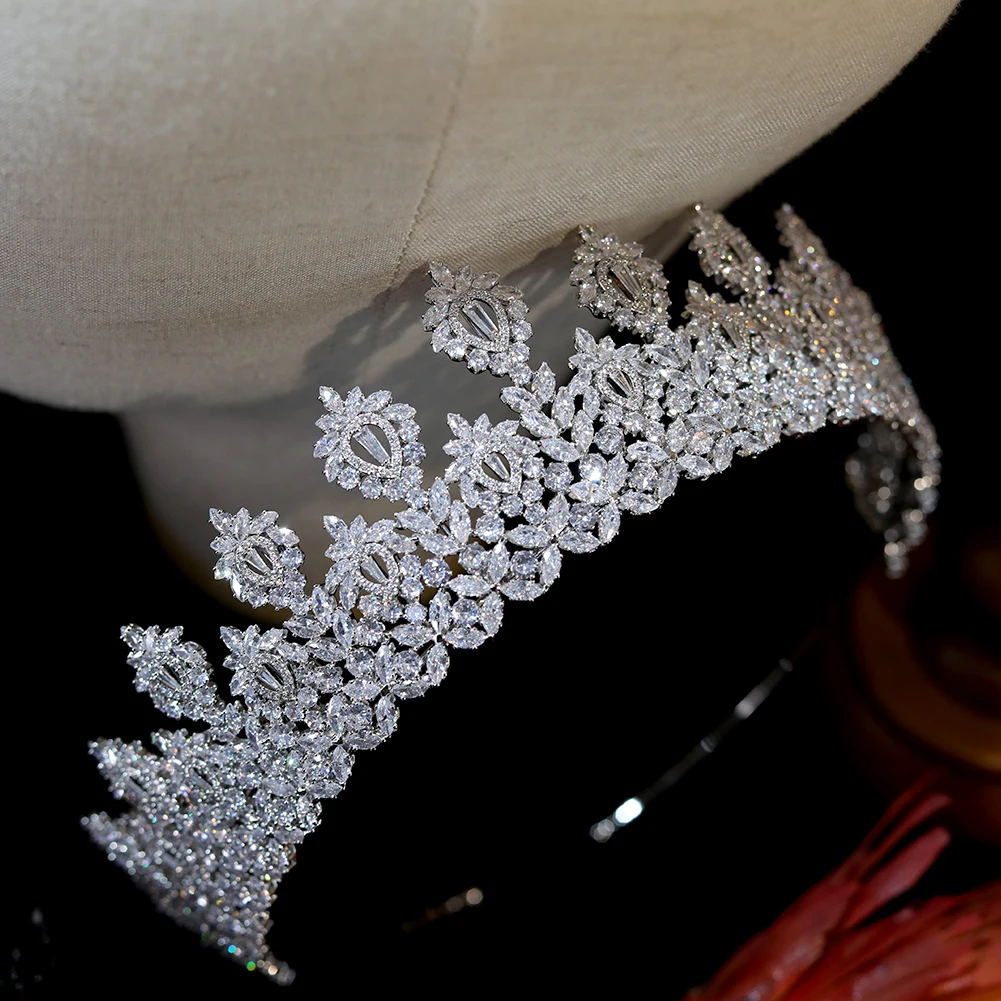 Imagem -03 - Coroa Cor Prata para Noiva Acessórios do Casamento Diadema Tiaras Tiaras Tocados Novias Casamento