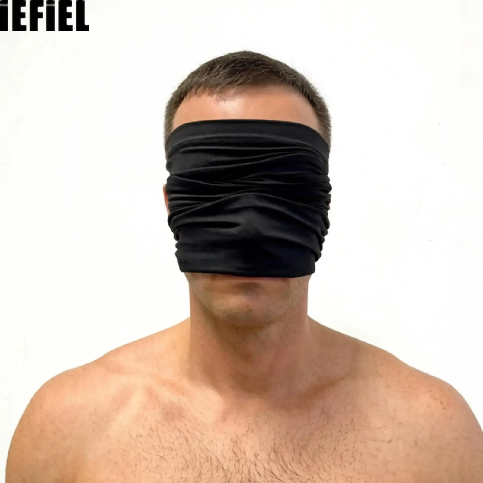 

Men Open-style Stretch Full-cover Flirting Mask Breathable Head Cover for Use Couple Night Game Lover Dating Time