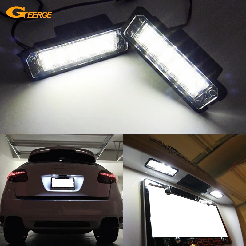 

For Porsche 911 Carrera 997 991 Cayman Boxster 987 981 Spyder No Error Ultra Bright Led License Plate Light Lamp