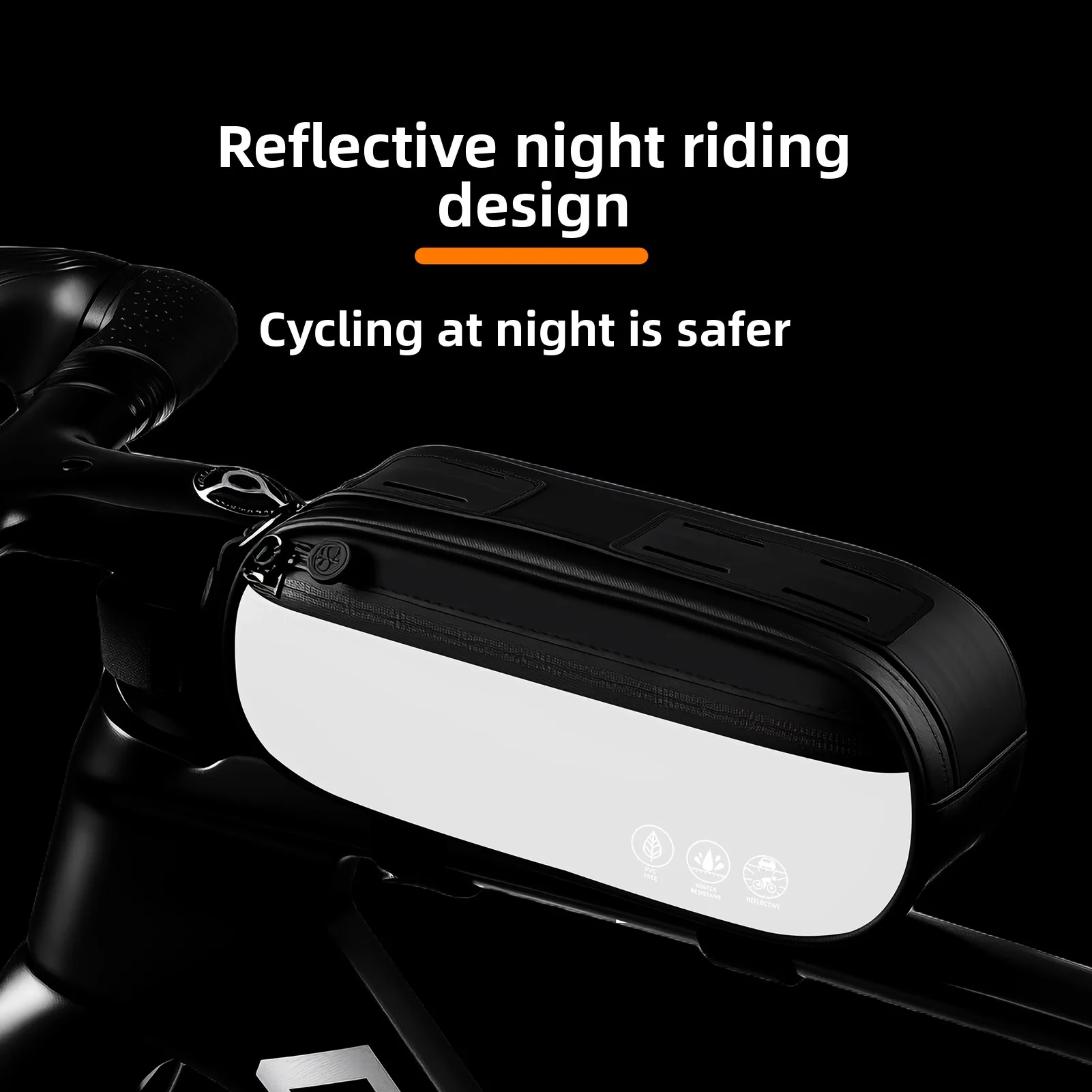 OFFBONDAGE Велосипедная сумка Велосипедная верхняя трубчатая сумка Передняя сумка Корзина Велоспорт MTB Шоссейный велосипед Сумка на руль Водонепроницаемая сумка на раму Светоотражающая