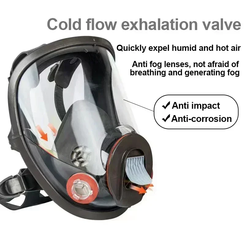 6800 Anti-fog gas mask Industrial paint respirator Safety work filter Dust protection full formaldehyde protection
