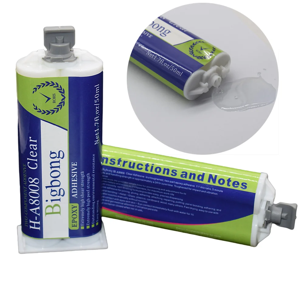 

2pcs AB Glues 50ml Epoxy Resin Glue Transparent Adhesive Repair Jewelry Craft Two-Component Structural Glue 1:1 Caulk Adhesives