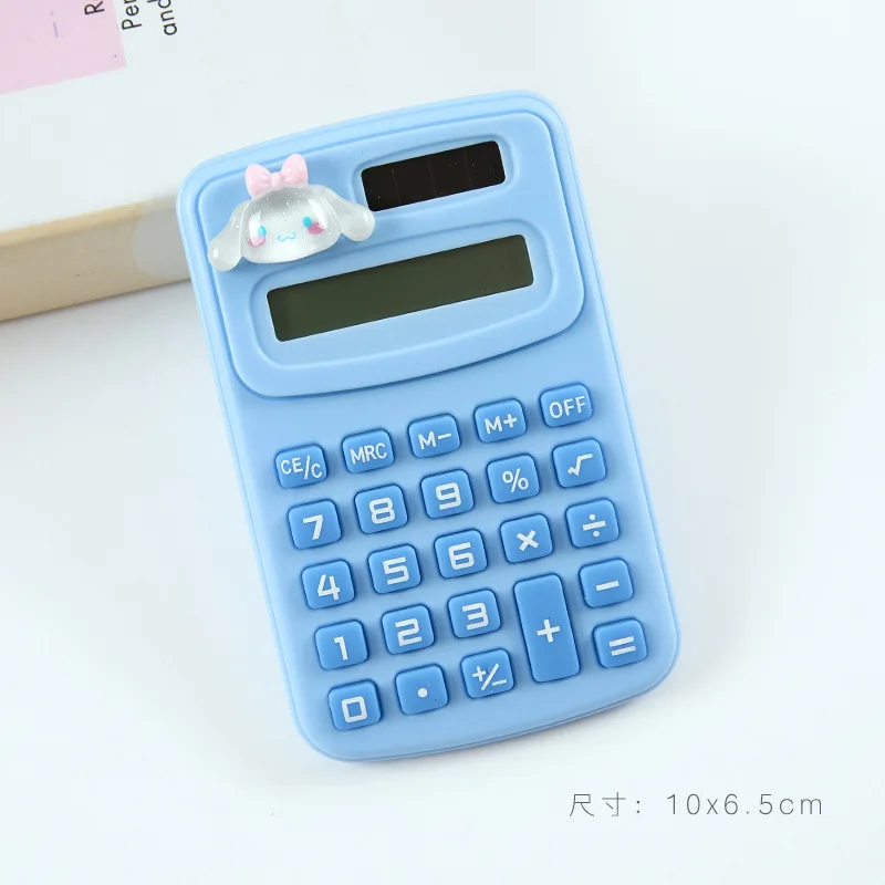 Sanrio Anime Cinnamoroll Kuromi My Melody Calculator Portable Student Learning Arithmetic Auxiliary Tools Cartoon Mini Counter