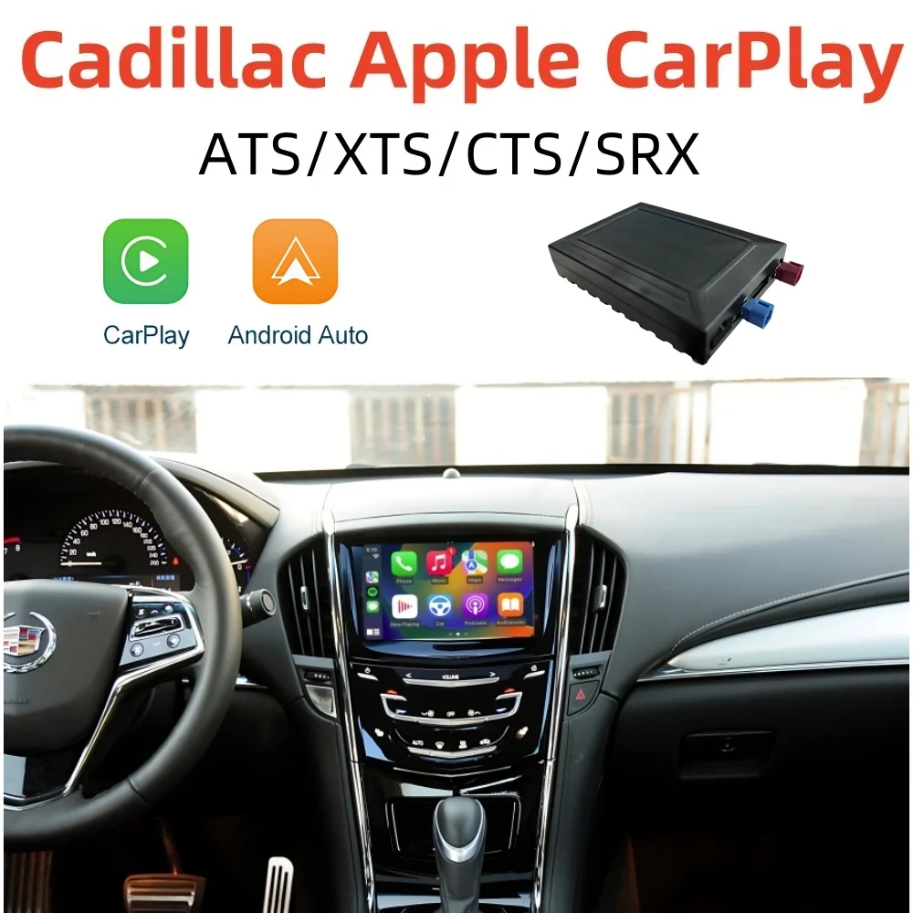 

bezprzewodowego CarPlay dla Cadillac ATS CTS SRX XTS 2014-2018 Android Auto iPhone Mirroring Add Reverse Camera