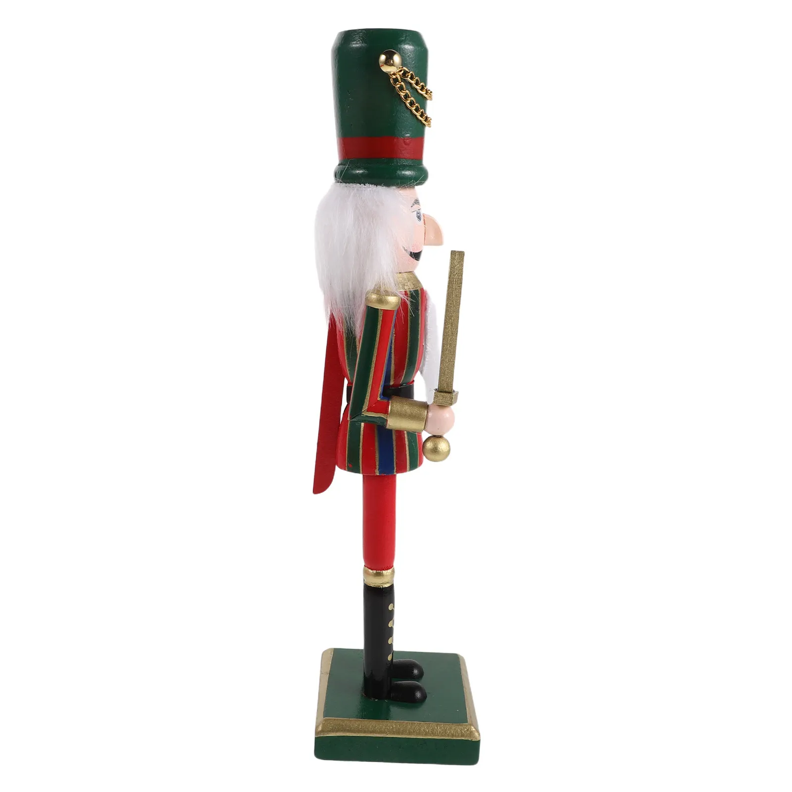 9.8 Inch Wooden Nutcracker Soldier Circus Design Christmas Decoration Ornament Table Display Holiday Nutcracker Statue