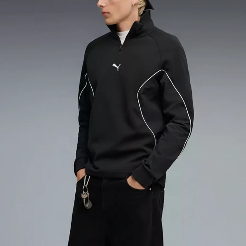 Puma genuine SPORTMIDLAYER men's half zipper stand up collar warm hoodie 694201-01