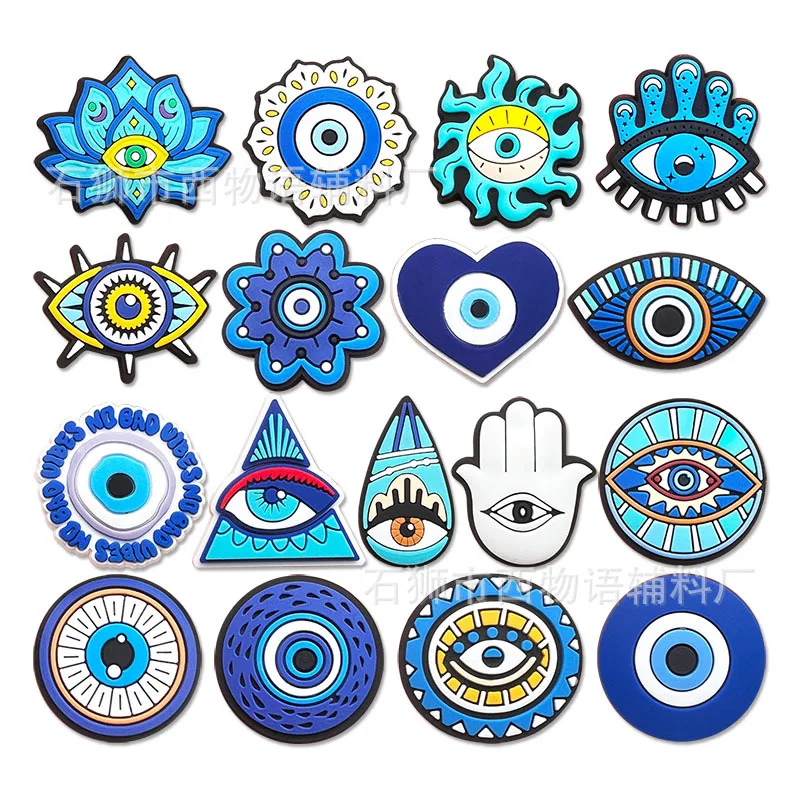 

Evil Eye Shoe Charms for Crocs Accessories Women Clogs Pins Men Badges Kids Jeans Boy Girls Decorations Buckle Shoes Accessories