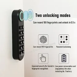 Fingerprint Senha Smart Lock, Impressão digital, Gaveta Lock, Gabinete do armário do escritório, Digital Door Lock