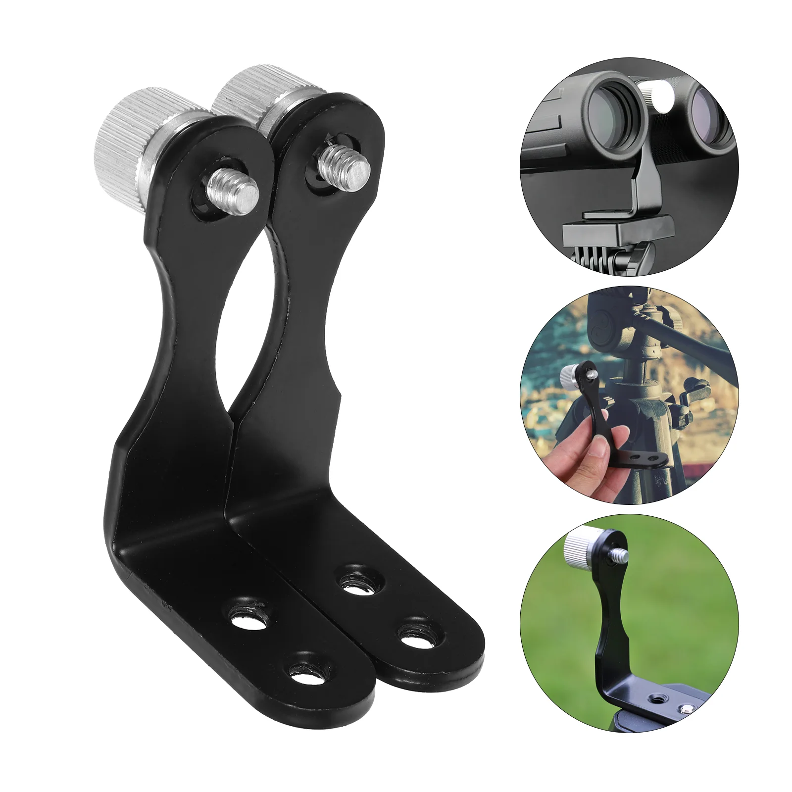 2 Pcs Tripod Telescope Mount Astronomical Microscope Adapter Holder Black Travel