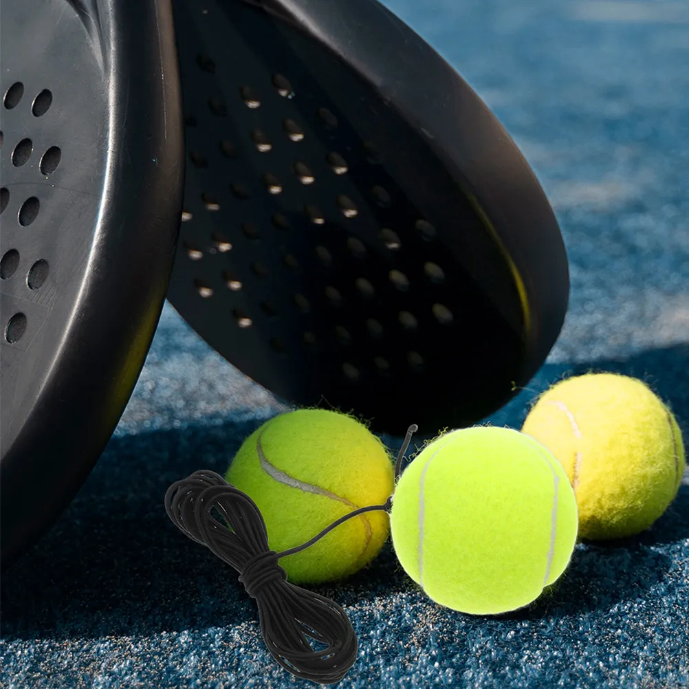 

Набор для тренировок по теннису из 6 мячей с эластичной веревкой, тренажер для одиночной игры, устройство для тренировки начинающих, для дома и улицы