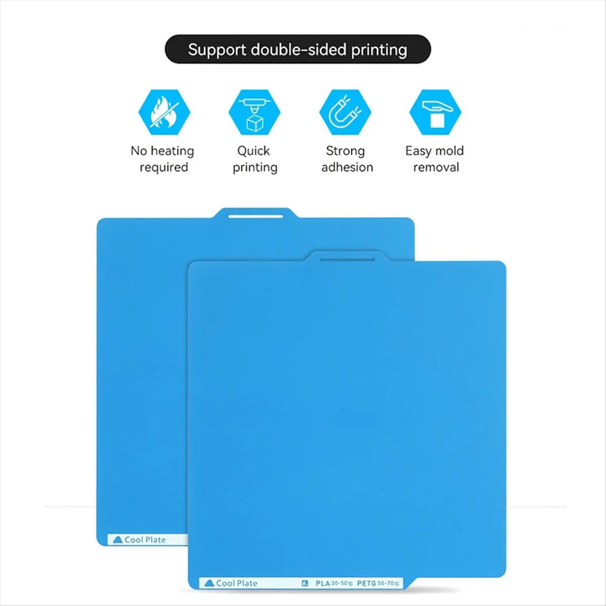 Stable- Build Plate for Bambu Lab X1/P1P/A1 Cool Plate 256x256mm Spring Steel Double-Sided Textured 3D Printer Build Plate
